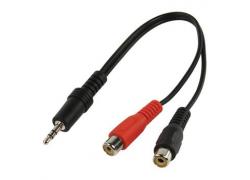 Adapter 2 x RCA-aansluiting> 1xKlinkenst.