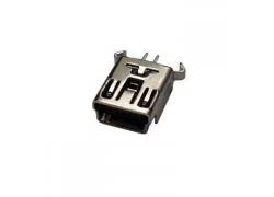 Mini USB connector type B standing
