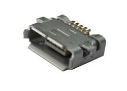 Micro USB socket AB SMD angled. LoC