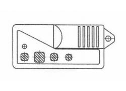 Fernbedienungsgehuse 4T schwarz Bat.-Fach