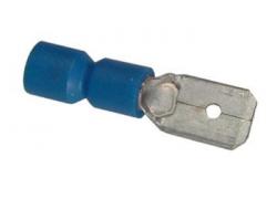 Flachstecker 6,3mm blau