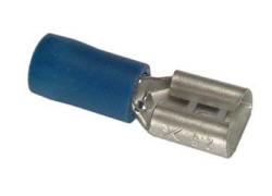 Flachstecker-Hlse 6,3mm blau