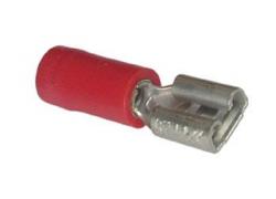 Flachstecker-Hlse 9,5mm gelb