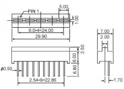 LED Balken grn 5fach