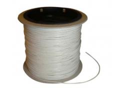 Gestripte draad 0,5 mm wit 25m