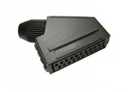 Scart cable coupling assembly