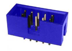 Wannenstecker 10 pol gerade blau