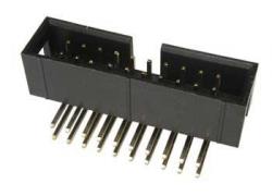 IDC male connector 20 pin angled.