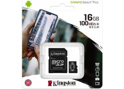 Kingston MicroSD Speicherkarte 16GB Canvas Select Plus