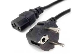 Kaltgerte Schutzkontakt Anschlukabel 5m schwarz gerade 0.75mm