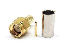 SMA Plug straight cablemount RG174