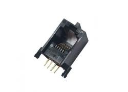 Modular Buchse RJ12 6 polig schwarz 6P6C Printmontage