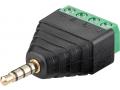 Adapter Klinkenstecker 3,5mm 4pol auf Klemme 4 polig